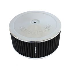 Aeroflow 9" X 4" Air Cleaner Assembly 7-5/16" Neck, Chrome Cotton