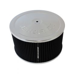 Aeroflow 9" X 5" Air Cleaner Assembly 7-5/16" Neck, Chrome Cotton