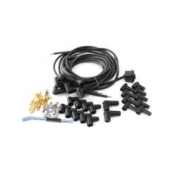 Aeroflow Univ Lead Set Black 90Deg V8, 90Deg Plug, Std & Hei