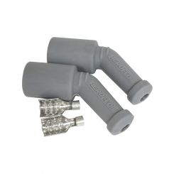 Aeroflow Coil Boots & Term Ls1 45 Deg 2 Boots,Terminal Grey
