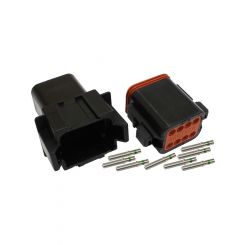 Aeroflow Weatherpack 8 Pin Connector Kit Deutsch Dt Style Black