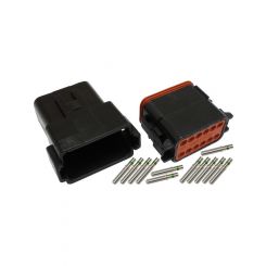 Aeroflow Weatherpack 12 Pin Connector Kit Deutsch Dt Style Black