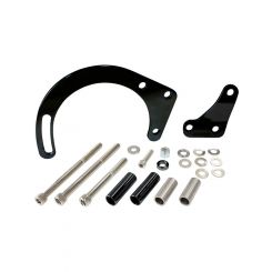 Aeroflow Low Mount Alt Bracket Black S/B Chev With Long Water Pu