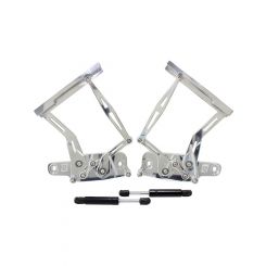 Aeroflow Billet Bonnet Hinge Kit Polish Lc - Lj - Holden Torana