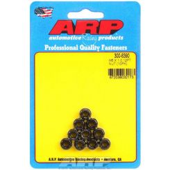 ARP Nuts 12Pt Head Steel Black 6mm x 1.0 RH Thread Qty 10