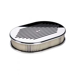 Billet Specialties Milled A/Cleaner Small Oval Ca Polished 11-7/8Lx8-3/