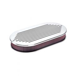 Billet Specialties Milled Air/Cleaner Dual Carb Polished & K&N15Lx8-1/2