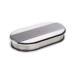Billet Specialties Ribbed A/Cleaner Large Oval Polished 15Lx8-1/2Wx3H