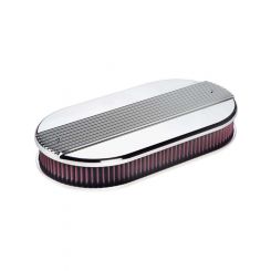 Billet Specialties Rib Cleaner Large Oval Polishd Dual Carb & K&N 15Lx8