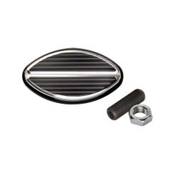 Billet Specialties Billet Brake Pad Ovalshape Blk Universal Mount