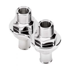 Billet Specialties Billet Bulkheads Heater 2 Port Push-On Hoses