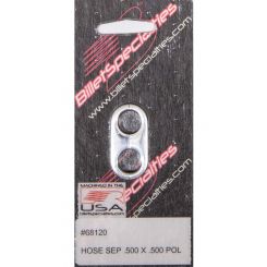 Billet Specialties Hose Seperators, .500 X .500 Billet Suit -4 Braided
