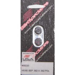 Billet Specialties Hose Seperators, .562 X .562 Billet Suit -6 Braided