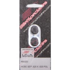 Billet Specialties Hose Seperators, .625 X .625 Billet Suit -8 Braided