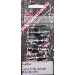 Billet Specialties Bolt-In Chrome Valve Stems Pack Of 4 - Small Diamet