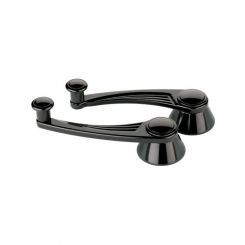 Billet Specialties Ball Milled Window Handles Black Gm 1/2" 49 Up Pa