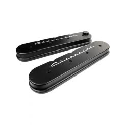 Billet Specialties Ls Chevrolet Script Black Cast Valve Covers