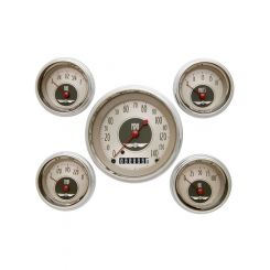 Classic Instruments All American 5 Gauge Set Nickelseries 3-3/8,2-1/8