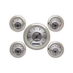 Classic Instruments All American 5 Gauge Set Silverseries 3-3/8,2-1/8