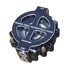 Clear View Filtration 6" Hi-Flow Oil Filter -12 115 Micron Black An (100-115-B)
