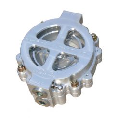Clear View Filtration 6" Hi-Flow Oil Filter -12 60 Micron Clear Anodiz (100-60)