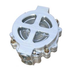 Clear View Filtration 6" Dry Sump Oil Filter 115 Mic -16 Ports Clear  (101-115)
