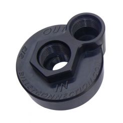 Clear View Filtration Late Model Ford Block Adapter -12 Orb Inlet & Out (212-B)