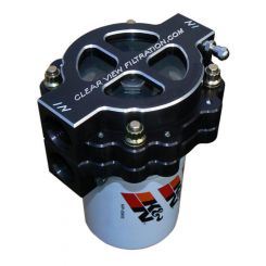 Clear View Filtration 4" Screw On Oil Filter -12 115 Micron Black (400-115-B)