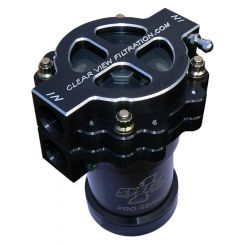 Clear View Filtration 4" Screw On Oil Filter 115 Mic Black -12An. U (405-115-B)