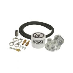 Derale Single Mount 3/8" Npt Ports Up Remote Transmission Filter Kit