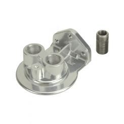 Derale Oil Filter Mount, 13/16"-16 1/2" Npt Top Entry Ports