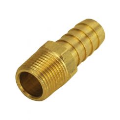 Derale Brass Hose Fitting 3/8" X 1/2 X 3/8 Npt X 1/2" Hose (Pair)