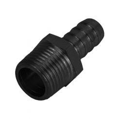 Derale Straight Hose Barb Fitting 1/2" NPT Male x 1/2" Barb
