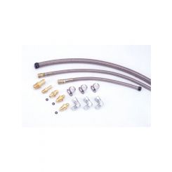 Flaming River Power Steering Hose Kit Reusable Ends Braided Stainless