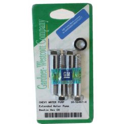 Gardener-Westcott Chev Long Water Pump Bolt Kit Chrome Plated Set
