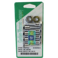 Gardener-Westcott Chev Intake Manifold Bolts Suit Vortec, Chrome H