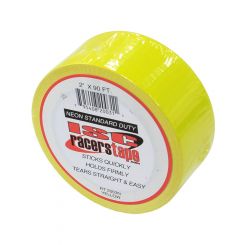 ISC Racers Tape Neon Standard Duty Tape Yellow 2" Wide X 90Ft Roll (2003N)