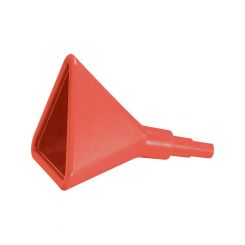 Jaz Funnel - Triangular - 14 OD x 17 in Long - Plastic - Red - Each