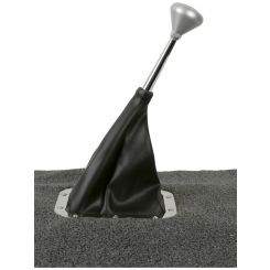 Lokar Rectangular Floor Mount Shifter Boot With Ring