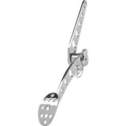 Lokar Lakester Throttle Pedal Chrome Steel- Drilled