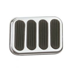 Lokar Xl Chrome Brake Pad W/Rubber