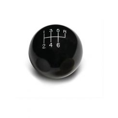 Lokar Shifter Knob 3/8-16" / 3/8-24" Thread Composite Black 6 Speed