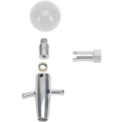 Lokar Muscle Car Shift Knob & Adapter (White Knob)