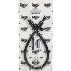 Lokar Flexible Dipstick, Th350 Th400 Firewall Mount, Black Braided