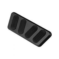 Lokar Black Billet Alloy Brake Pad W/Rubber Ins 64-68 Mustang