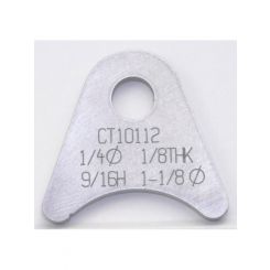 Meziere Flat Tabs, 1/4" Hole, Qty 4 9/16" Ht, 1-1/8" Tube Radius