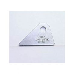 Meziere Flat Tabs, 1/4" Hole, Qty 20 1/4", 11/16" Ht, Straight Tab