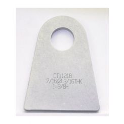 Meziere Flat Tabs, 7/16" Hole, Qty 4 1-3/8" Height, Straight
