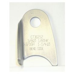 Meziere Bent Tabs, 3/8" Hole, Qty 20 3/16" Ht, 1-1/4" Tube Radius