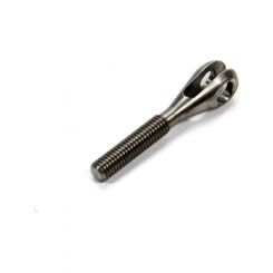 Meziere Threaded Clevis, 10-32 Rh 3/16" Hole, 1/8" Slot